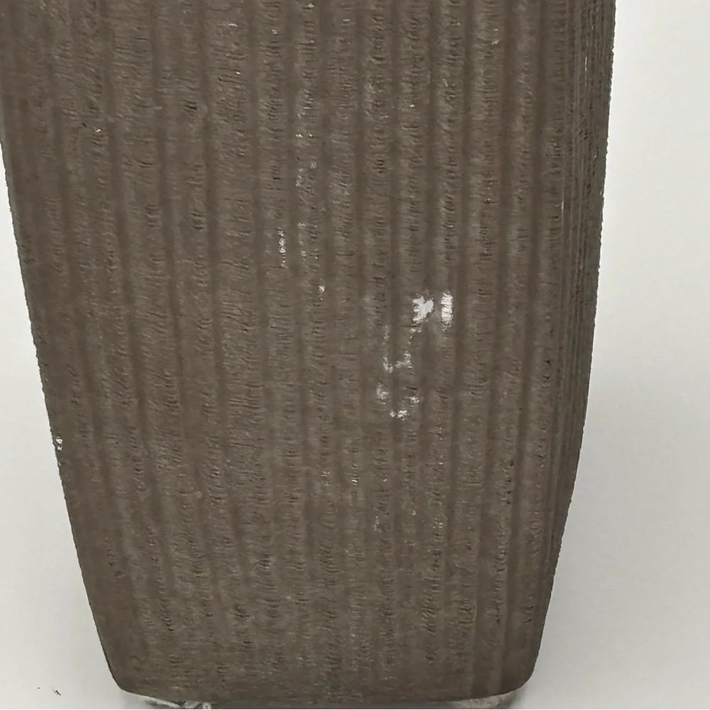 Vintage C&B Ceramic Ribbed Modern Vase 13” Tall